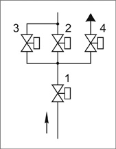 Блоки клапанов газовых DN 80, 100, (схема 7.3)